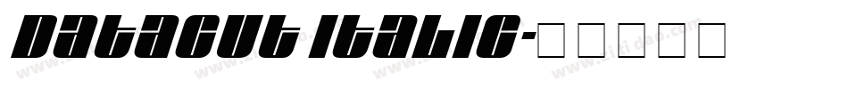 Datacut Italic字体转换
